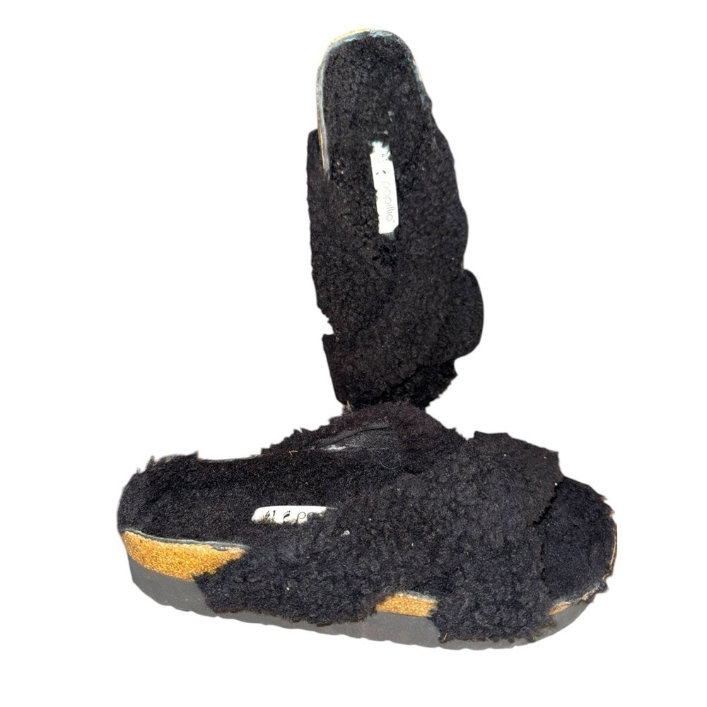 Birkenstock Papillio Daytona Teddy Shearling Platform Sandals Black festival - Picture 5 of 17